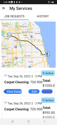 Carpet Cleaning App