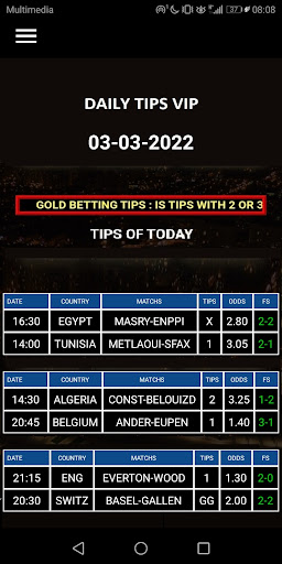 BETTING TIPS VIP-GOLD TICKETS Screen 3