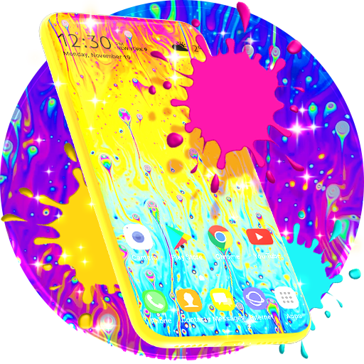 Liquid Rainbow Wallpaper Theme  Icon
