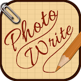 Write and draw on photos icon