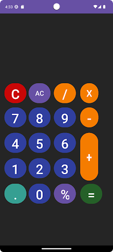 Android application Calculadora screenshort
