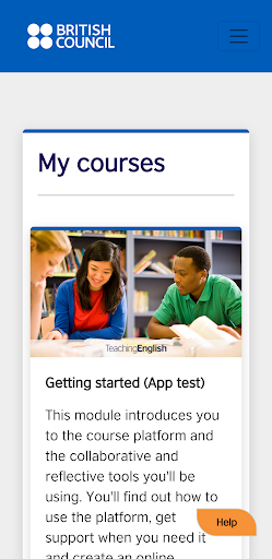 My British Council Training Screen 2