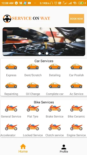 Serviceonway- Doorstep Car & Bike Repair Service screenshot 0