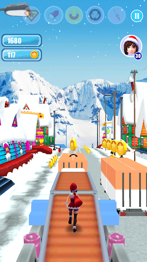 Android application Santa Girl Run screenshort