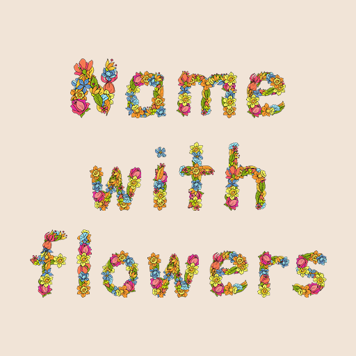 Name With Flowers - Name Art  Icon