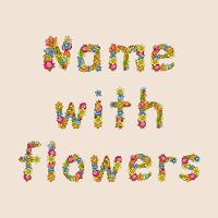 Name With Flowers - Name Art
