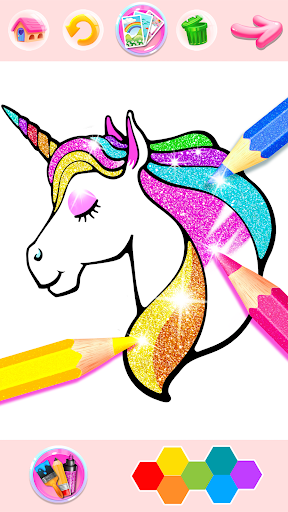 Rainbow Glitter Coloring Book Screen 3