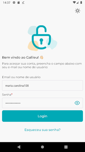 Android application GALILEU - Pais e Alunos screenshort