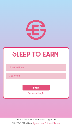 Android application Sleep to Earn screenshort