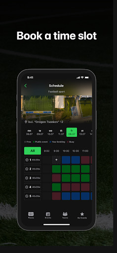 Android application SportsBooking screenshort