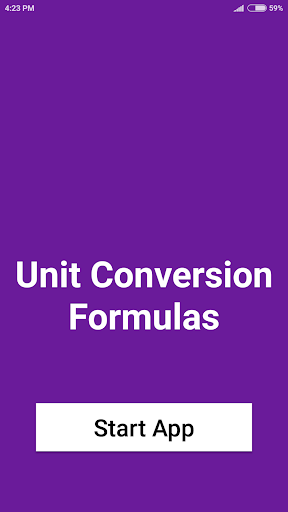 Android application Unit Conversion Formulas screenshort