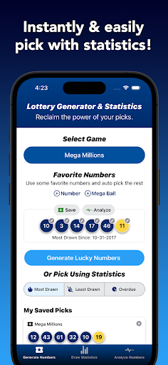 Android application Lottery Generator & Statistics screenshort