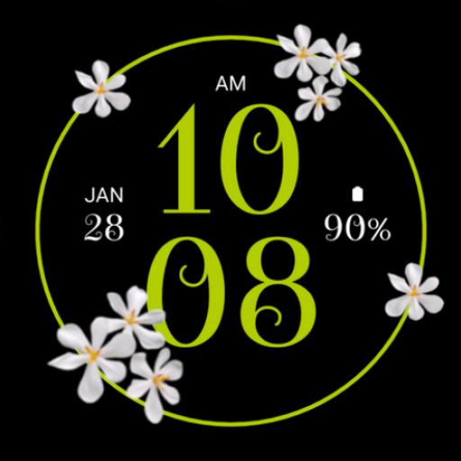 White Flower Watch Face logo