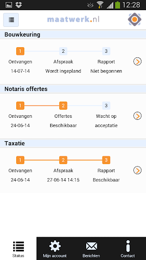 Android application maatwerk screenshort