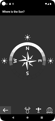Android application Simple Sun Compass screenshort