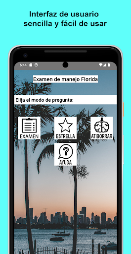 Android application Examen de manejo Florida screenshort