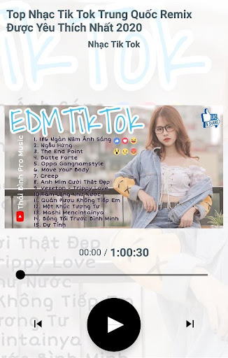 Android application Nhạc tổng hợp trên tik tok screenshort