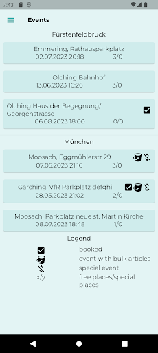 Android application Lebensmittelretter screenshort