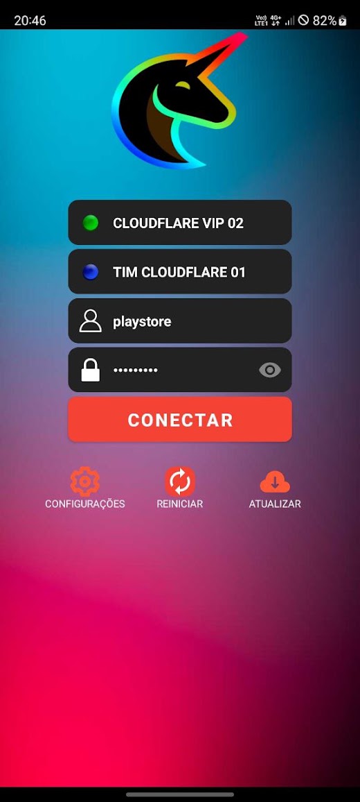 Android application CONNECT NET VIP 5G screenshot