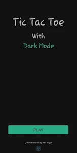 TicTacToe with Dark Mode