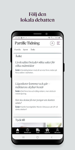 Partille Tidning Screen 2