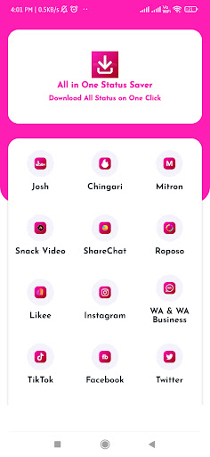 All in one status saver Screen 2