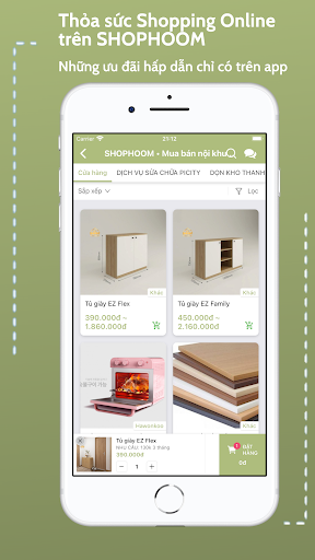 SHOPHOOM - Đặt hàng nội khu Screen 3