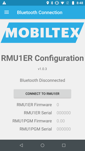 Android application RMU1ER Config screenshort