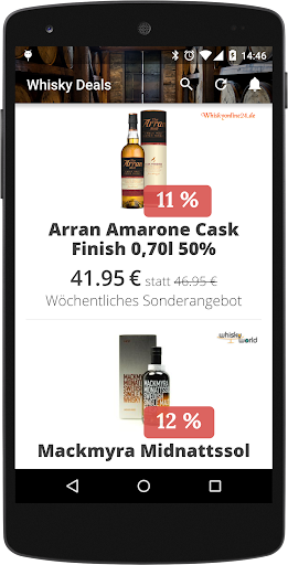 Android application Whisky Deals screenshort