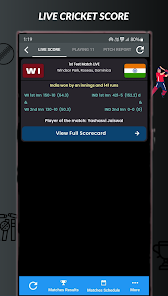 Captura 1 IND vs WI Live Cricket Score android