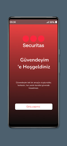 Android application Securitas Güvendeyim screenshort