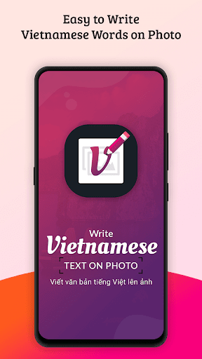 Android application Write Vietnamese Text on photo screenshort