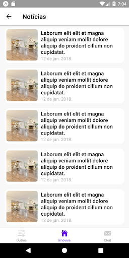 Imobiliária  - Protótipo de aplicativo