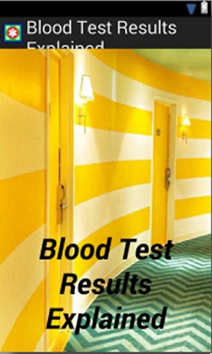 Android application Blood Test Results screenshort