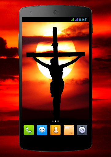 Android application Jesus on the cross screenshort