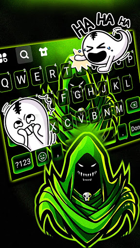 Neon Green Reaper Keyboard Bac Screen 2