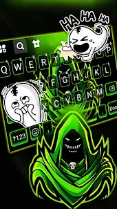 Neon Green Reaper Keyboard Bac