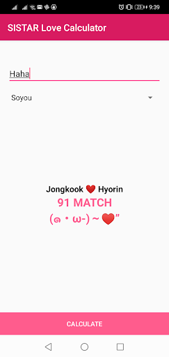 Sistar Love Calculator ❤️