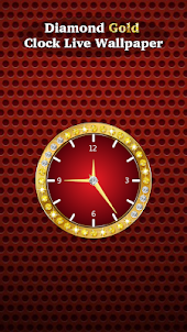 Diamond Gold Clock Wallpaper