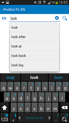 Android application Polish - English dictionary screenshort
