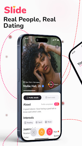 Android application Slide: Dating Real People screenshort