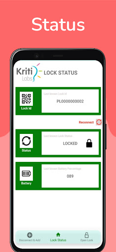 Android application ALS IntelliLock User screenshort