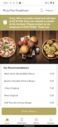 Pizza Pan Frodsham Screen 2