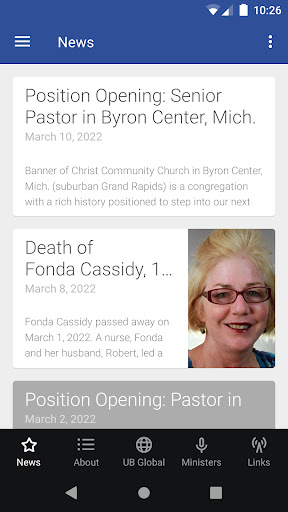 Android application United Brethren Church screenshort