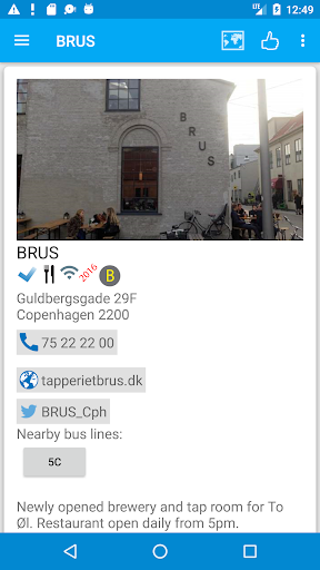 Screenshot of Beer Guide Copenhagen