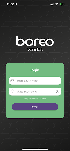 Android application Boreo Vendas screenshort