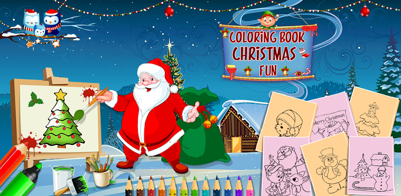Coloring Book : Christmas Drawing Book