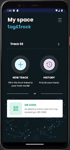 Android application tag&track screenshort