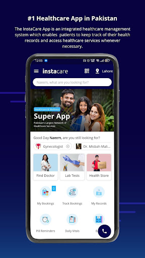 Android application InstaCare: Super Health App screenshort