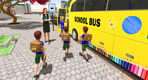 High School Bus Driving Games apkpoly screenshots 1